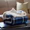 Hastings Home Hastings Home Fleece Sherpa Blanket Throw - Blue 436934HWI - alternate 1